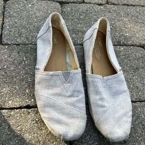 TOMS Light Gray Casual Slip-Ons
